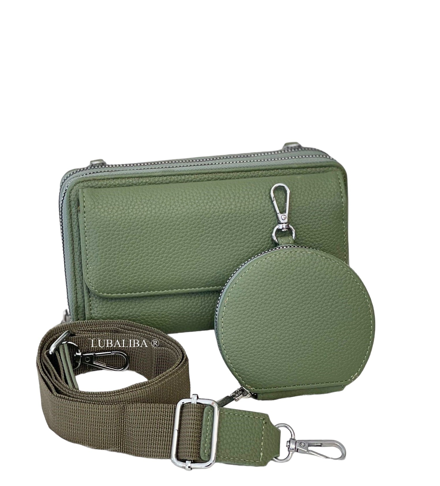 PERMA- SERIES Stylische Handytasche Portemonnaie 3 in 1 Umhängetasche in 19 Farben